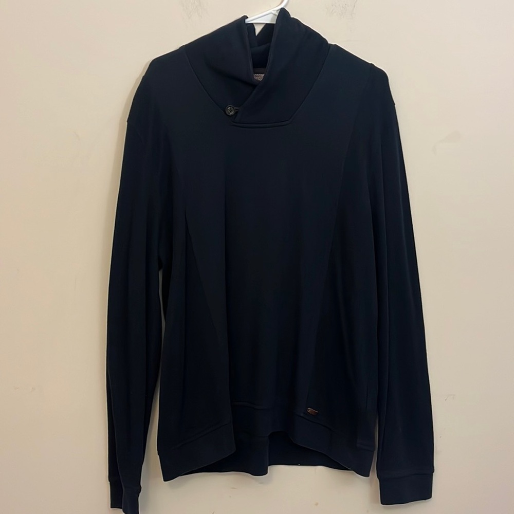 Ted Baker London Black Shawl Collar Sweater Size 7